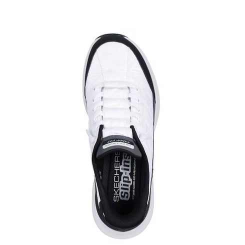 Skechers Womens Slip In Contour Foam Cozy Fit White Black